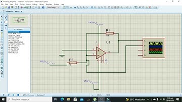 simulation of inverting opamp 741 amplifier in proteus