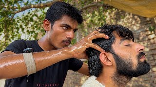 ASMR || STREET HEAD & BACK MASSAGE BY YOUNG BARBER | RELAXING & SATISFIED THERAPY | LOUD CRACKS