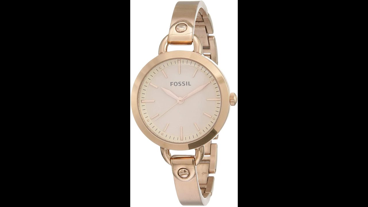 shorts , Fossil Analog Rose Gold Dial 