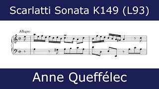 Domenico Scarlatti - Sonata in A minor K149 (Anne Queffélec)