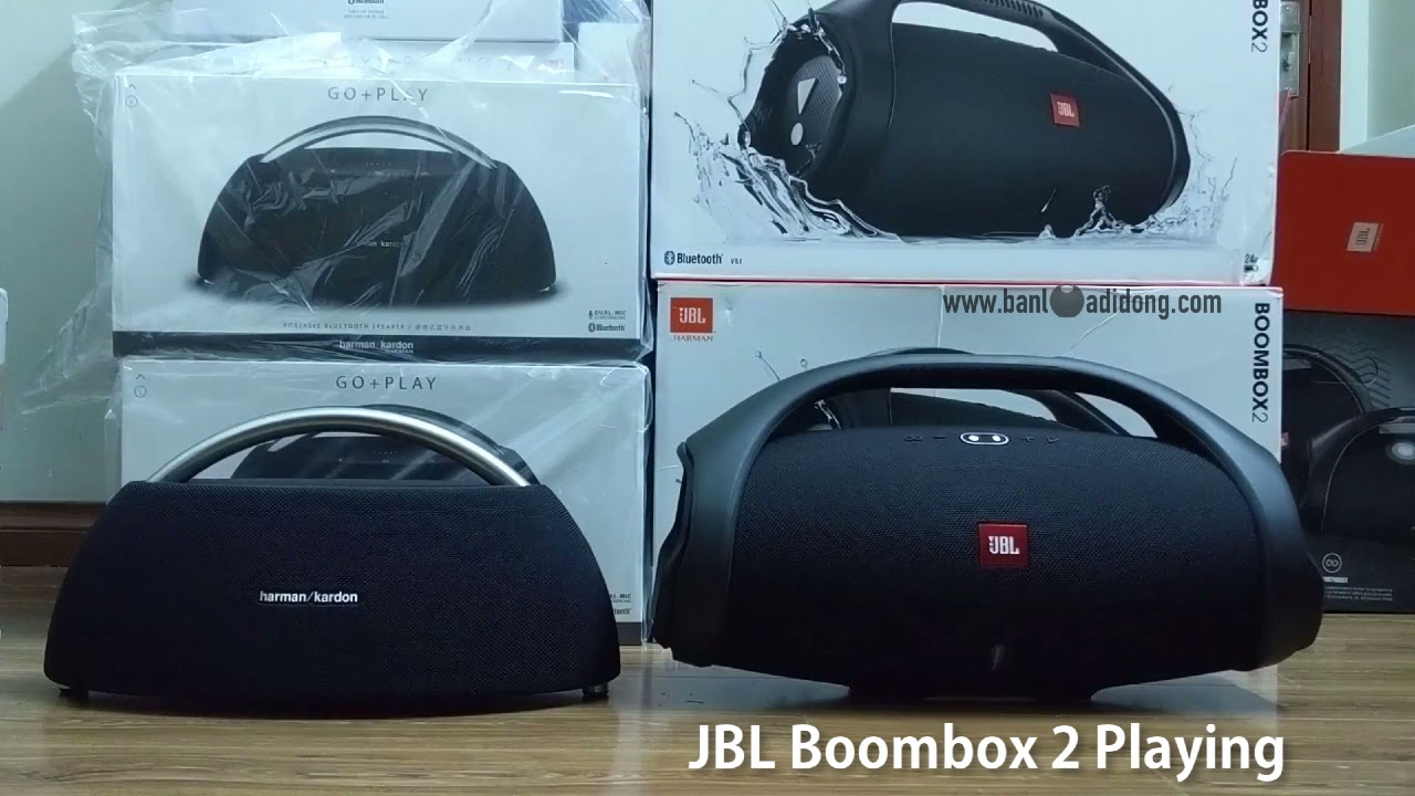 So sánh chất âm loa JBL Boombox 2 vs Harman Kardon Go Play Sound test