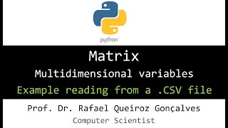 Python: matrix - multidimensional variables