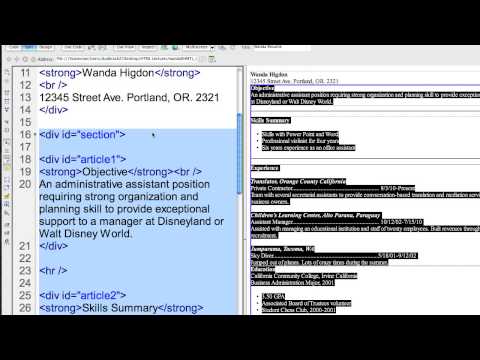 HTML ID and Class Attributes