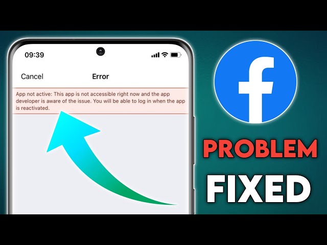 Facebook app not active problem