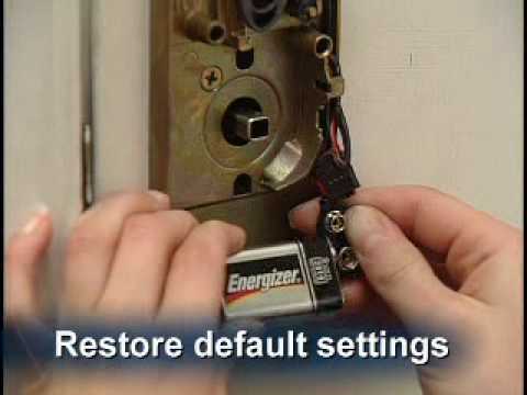 How To Restore the Schlage Keypad Lock to Original Factory Settings