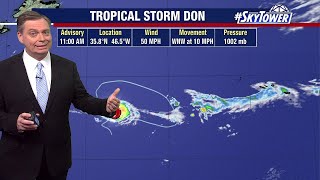 Tropical Storm Don continues to churn as Invest 95L forms image