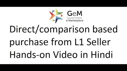 Comparison based GEM(government e-Market) purchase hands-on
