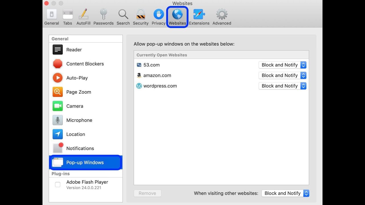 stilhed Fru Ansættelse How to turn off Pop Up Blocker on Mac - YouTube