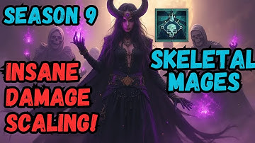 TOP TIER! BUFFED S9 Skeletal Mage Minions Necromancer Build Guide (Diablo 4 Season 9)
