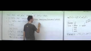 Lecture 40 . Combinatorial Commutative Algebra (Federico Ardila)