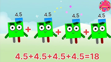 Numberblocks Decimal Addition Four Same Numbers  @Learningcity786 #LearnToCount #MathsForKids