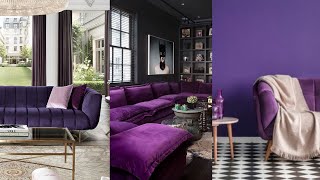 Stylish Purple Sofa Ideas. Purple Sofa Design for Living Room.