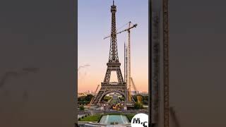 Building the Eiffel Tower in Seconds 🤯🗼 (Timelapse)#eiffeltower #timelapse #construction #shorts