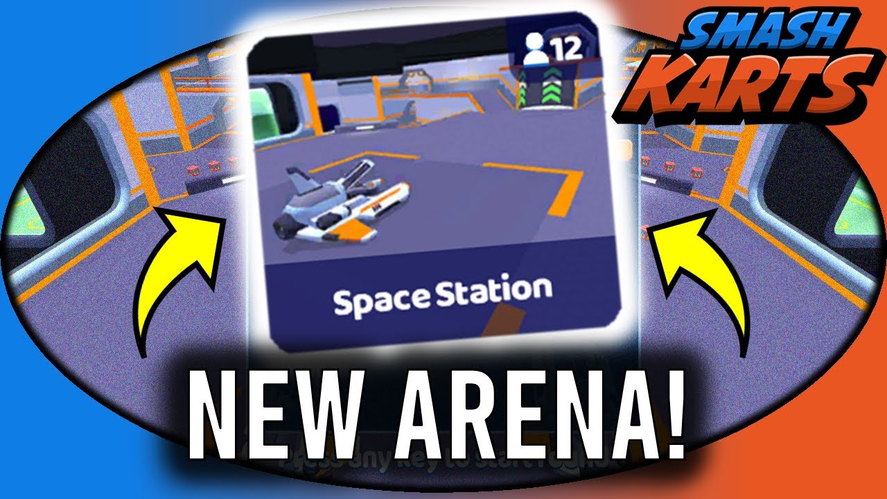 Playing on the new Space Station map: Smash Karts 