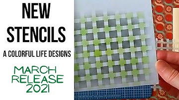 Stencil Demo March Release at A Colorful Life Designs. Easy Ink blending to create loads of cards!