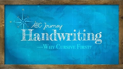 Handwriting 1: Benefits of Cursive First
