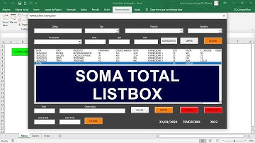 Formulário AVANÇADO no Excel - Linha de Soma Total em Listbox VBA - Aula 13