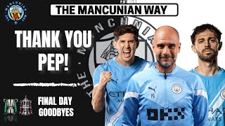 THANK YOU PEP! FINAL DAY GOODBYES #mcfc #mancity #stones #bernardo #pep #guardiola #avfc