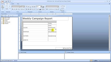 Report Builder 2/8 - Adding a table of campaign metrics