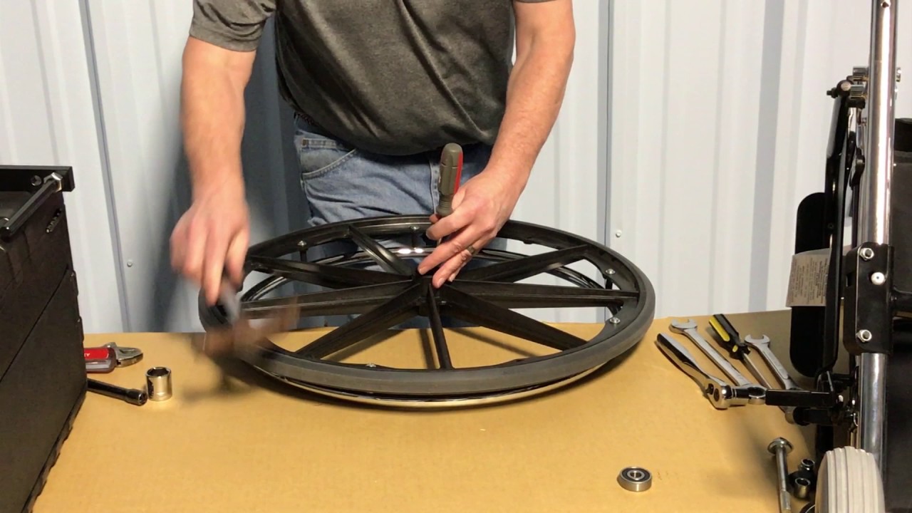 Replace Wheelchair Rear Wheel Bearings YouTube