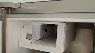 BOSCH 800 SERIES REFRIGERATOR. REPLACING ICEMAKER MODULE. Part number: 11036056