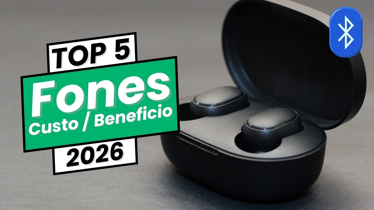 5 melhores fones de ouvido Bluetooth custo benefício — 2026 - YouTube