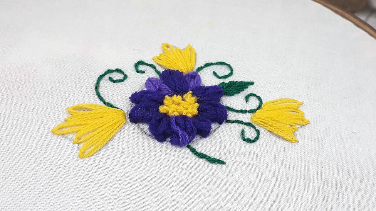 hand embroidery creative flower design11, Easy flower embroidery