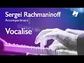 Srachmaninoff  vocalise   violin or cello version  e minor full piano accompaniment