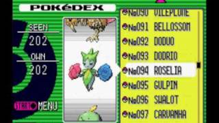 Pokémon Emerald Pokédex