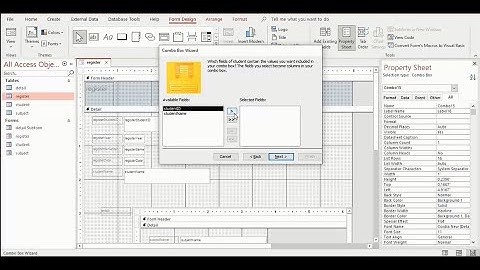 สร้างฟอร์ม ป้อนข้อมูล ลงทะเบียนนักศึกษา ด้วย MS Access