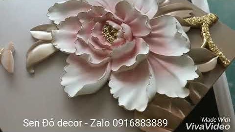 Tranh phù điêu hoa mẫu đơn - tranh phù điêu composite hoa mẫu đơn nữ hoàng các loài hoa