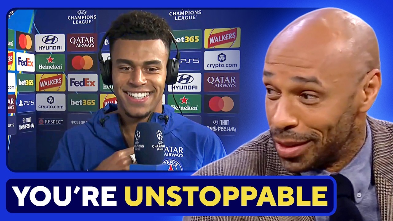Désiré Doué Reunited With Thierry Henry! ❤️ | Man City vs. PSG Reaction | UCL Today