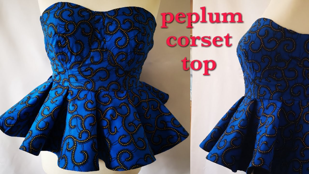 aluminum To meditation Reassure how to sew a corset/ bustier top with 720 degree peplum/flare..#DIY  #howtosew #makeadress - YouTube