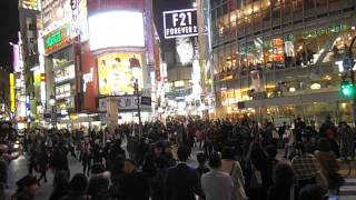 DSCF1561渋谷駅前交差点を歩いてみた20140322夜
