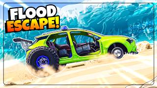 Can This RANDOM Car Escape a Rising Flood in BeamNG?!