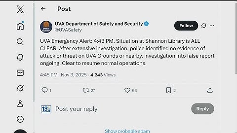 No evidence of attacker on UVA campus
