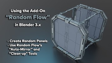 Using the Blender add-on "Random Flow" to create random panels (Blender Tutorial)