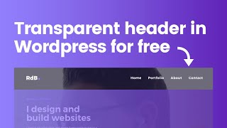 Free Transparent Header Tutorial in Wordpress  OceanWP Header