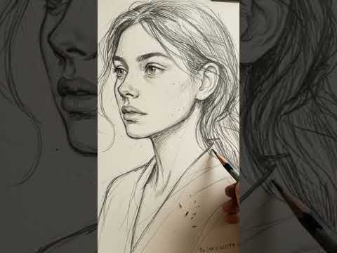 Girl Pencil Sketch #shorts #art #pencilsketch