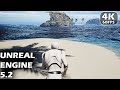 Unreal Engine 5.2 Fluid Flux 2.0 DEMO with REALISTIC OCEANS and WATERFALLS (4K 60FPS RTX 4090)