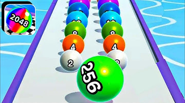 Ball Run 2048 MAX LEVEL All Level Mobile Gameplay Walkthrough Android IOs Alltrailer Relaxing Video