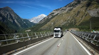 Mont Blanc Tunnel Таймлапс, проезд Италия-Франция