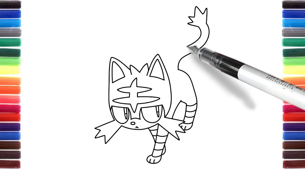 How To Draw Pokemon Sun And Moon Litten 004 Step By Step Youtube How To Draw Pokemon Sun And Moon Litten 004 Step By Step Youtube
