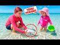 SOLTAMOS no MAR os PEIXES que o PAI PESCOU! Família Também Vloga