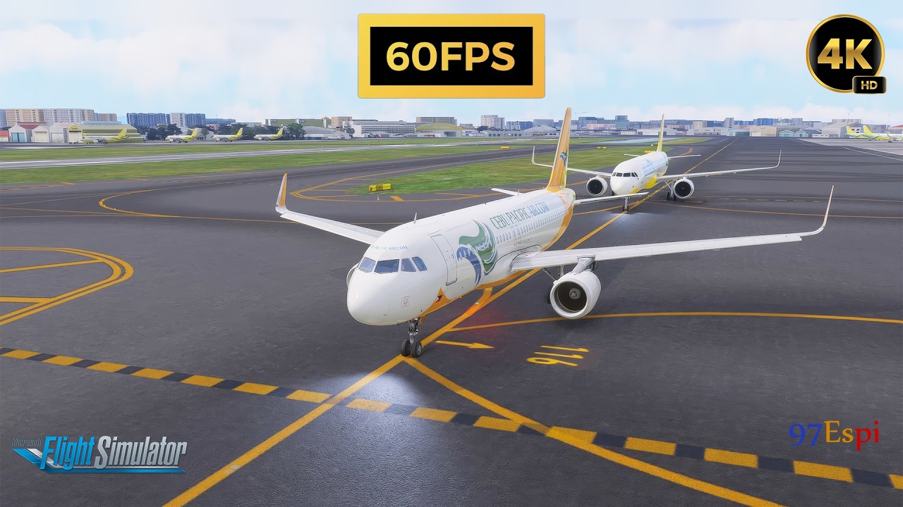 60 FPS MSFS Bliss | A320 Takeoff & Landing | Manila to Zamboanga Flight
