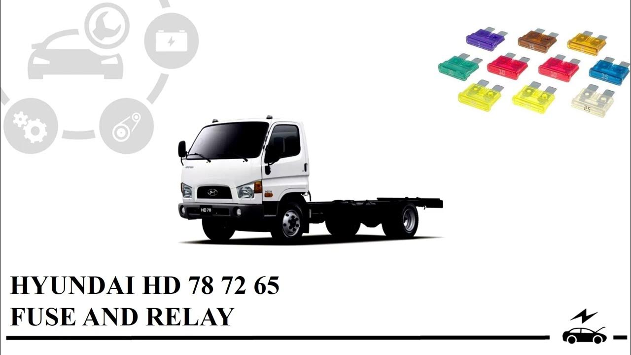 Хендай hd 78 где предохранители Fuse box diagram Hyundai HD 65/72/78 relay with assignment and location - YouTub