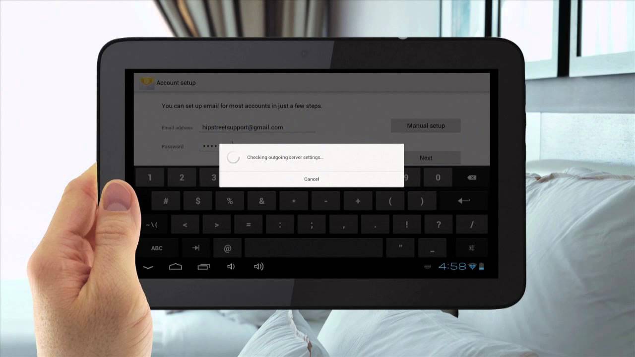 Hipstreet Android Tablet Instructional - How To Setup Your Email - YouTube