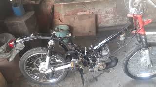 Yamaha Mobilette Toplama Aşamasicift Silindir Uyumlu Şase