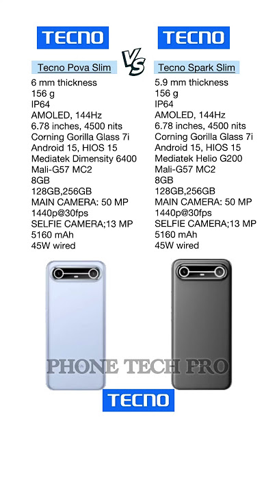 Tecno pova slim 5g vs Tecno spark slim 5g