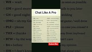 Stop Typing Full Words: 25 Chat Codes That Make You Look Pro #shorts